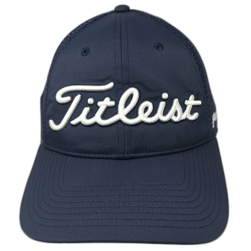 Titleist Trucker Hat Blue White One Size Mesh Back Snapback FJ Pro V1 Golfing